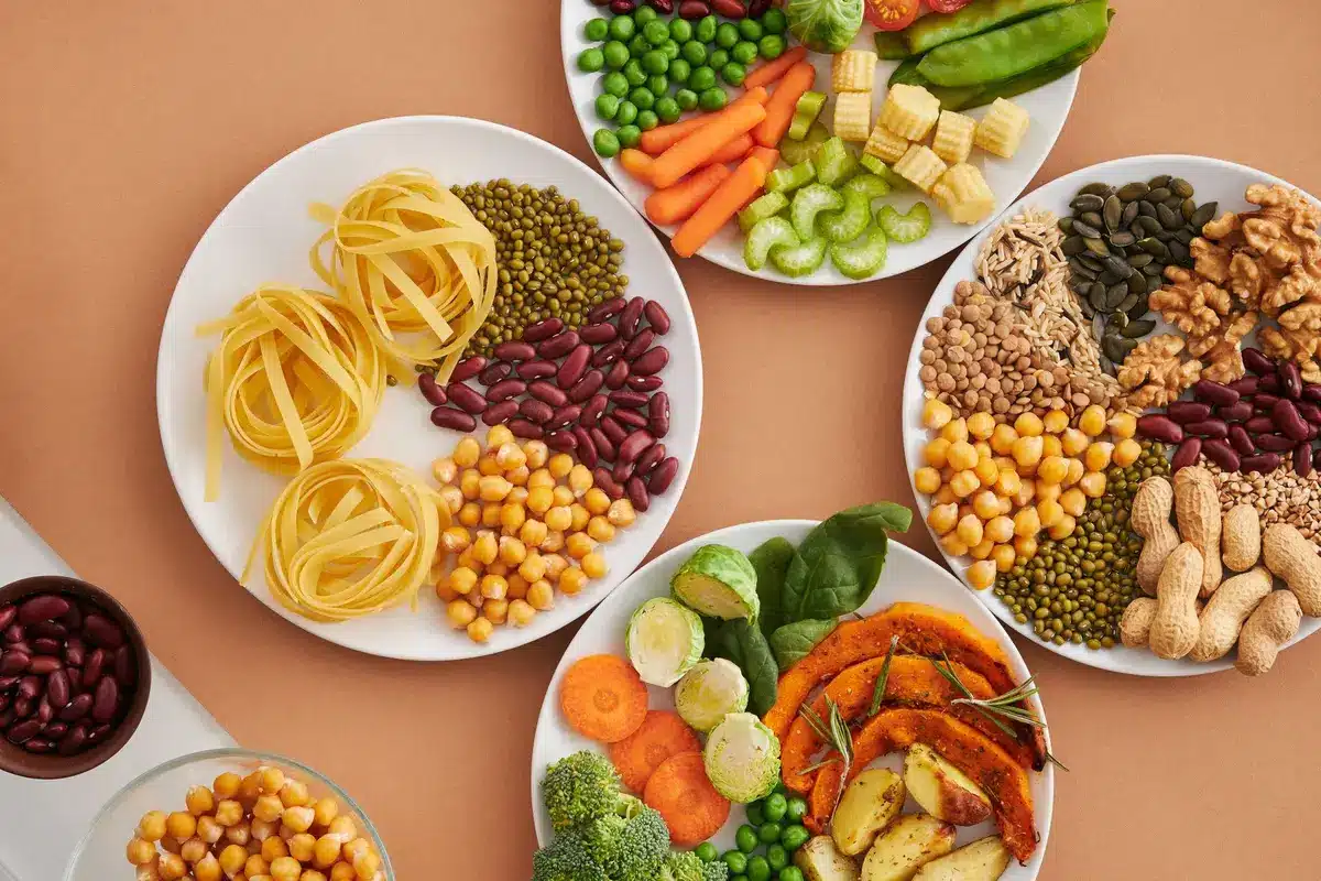 Épinards, lentilles et haricots riches en fer d'origine végétale