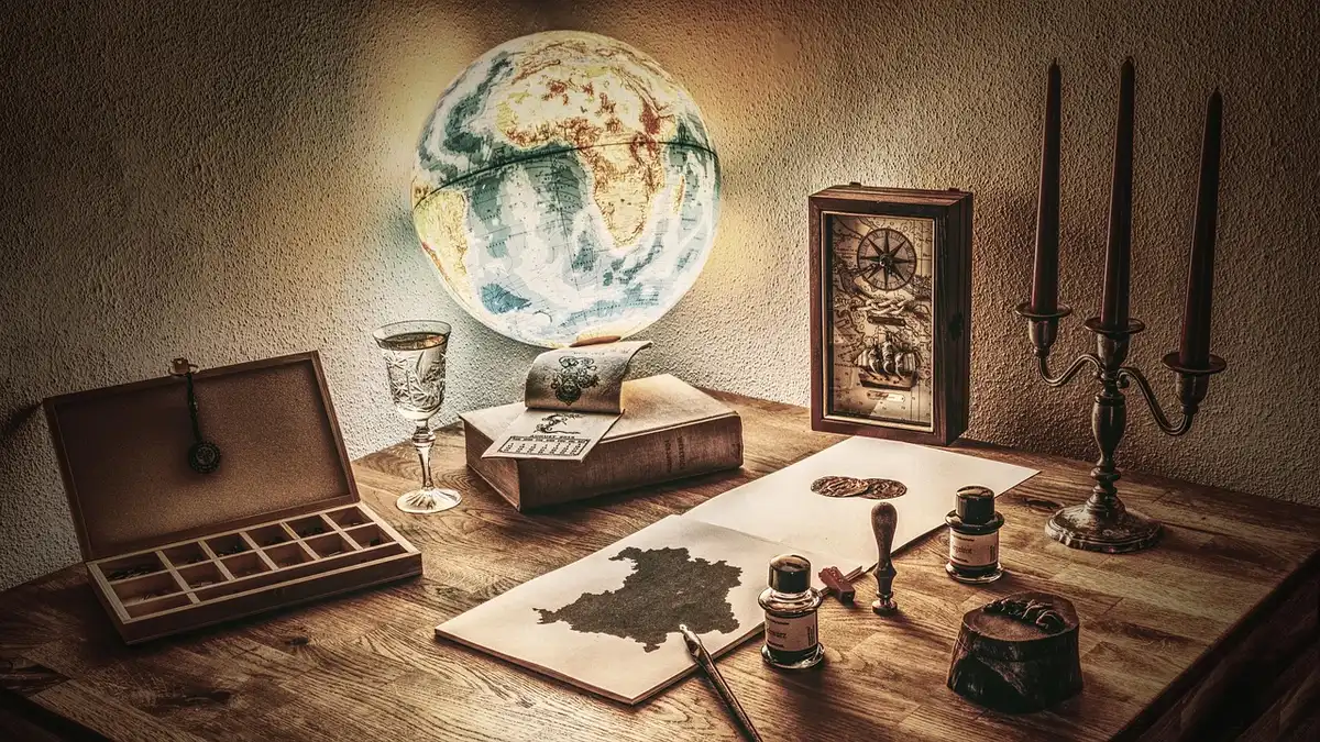 Flatlay mélangeant une veste vintage et des basiques modernes